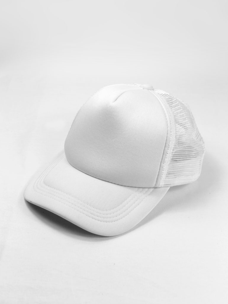 This image provides an example of how a trucker cap looks